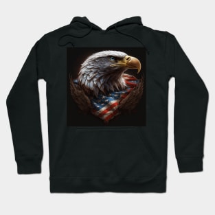 American Eagle and US Flag Hoodie